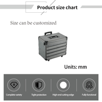 Valise rigide en aluminium sur mesure Everest Factory Custom APC024 OEM, grande taille, durable, pour équipement