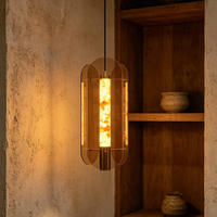 Lampe suspendue en verre LED de luxe en faux marbre, décoration intérieure, hôtel, chevet, îlot de cuisine