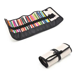 Étui à crayons vintage grande capacité, en toile et tissu, pour ranger les fournitures scolaires - Product Image 1