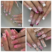 Fournisseur de faux ongles en acrylique faits à la main en forme carrée 3D ODM Blossom Nails en vrac