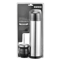Ensemble de thé Yerba Mate en acier inoxydable à double paroi, gourde isotherme et bouteille thermos pour boissons chaudes et froides