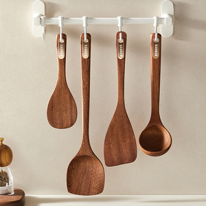 Kitchenware Wooden Spoon Set 4 Pieces Spatula Ladle For Cooking Home Use - Product Image 1
