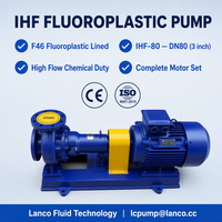 Pompe fluoroplastique FSB-D PVDF 1,1 kW à entraînement direct et couplage étroit pour transfert de petites séries en usine pilote d'acides et d'alcalis à l'échelle de laboratoire