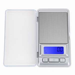 Mini balance à bijoux 500g Précision 0,01g Balance électronique portable en acier inoxydable rectangulaire CX-198 - Product Image 2