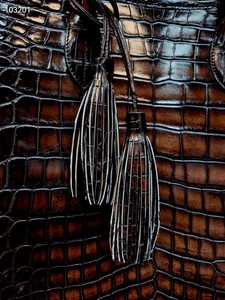 Bolso de Mano de Cuero Genuino de Cocodrilo del Nilo 100%, Estilo Vintage, Cierre Abierto, Lujoso, Suave, Gran Capacidad, para Mujer y Hombre - Product Image 3
