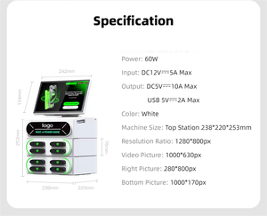 High-Capacity LED Display Touch Screen Mobile <b>Charging</b> Vending Machine 8-Slot Power Bank Sharing Station - Product Image 2