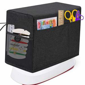 Housse de machine à coudre avec poches de rangement pour accessoires et poignée latérale, housse anti-poussière pour machine à coudre compatible avec la plupart des modèles standard - Product Image 1