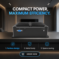 Mini PC Compacto para Computación de Borde, Intel Denverton C3958 de 16 Núcleos, 2x DDR4, 4x SFP+, 4x I226-V, LAN de 2.5G, Computadora Industrial sin Ventilador