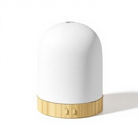 Diffuseur d'arômes ultrasonique silencieux avec veilleuse et minuterie, humidificateur de 250 ml en bambou pour une ambiance parfumée