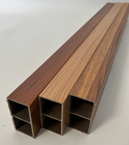 Tubes carrés WPC co-extrudés de deuxième génération, étanches, anti-mites, à grain de bois, creux, pour le marché européen et mexicain, décoration - Product Image 3