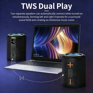 Enceinte de fête extérieure sans fil étanche <span class=keywords><strong>IP6</strong></span> avec Bluetooth 5.3, mini lecteur de musique portable RGB LED avec basses, AirPlay, USB/AUX, en plastique - Product Image 3