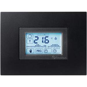 Cronotermóstato digital semanal con pantalla táctil Finder 1C.51 negro para sistemas HVAC domésticos - Product Image 1