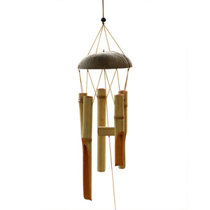 Carillons éoliens en <span class=keywords><strong>bambou</strong></span> faits à la main, vintage, multi-tailles, naturels, pour jardin extérieur, liquidation, ton profond, commémoration - Product Image 6