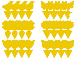 Trampa Adhesiva Amarilla para Insectos, de Doble Cara, con Forma de Flor, para <span class=keywords><strong>Moscas</strong></span> e Insectos - Product Image 5