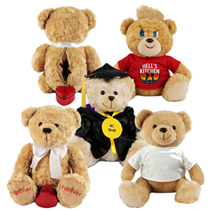 Orsacchiotto di rosa di <span class=keywords><strong>peluche</strong></span> di <span class=keywords><strong>peluche</strong></span> morbido con logo ricamato personalizzato con cerniere - Product Image 2