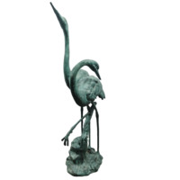 Statues de cygnes en aluminium verdigris, paire de sculptures en métal pour jardin, cour, pelouse, décoration antique