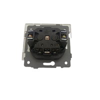 Wellsdiy - Interruptores y Enchufes Eléctricos de Pared de Alta Calidad, Estándar Europeo, Panel de Vidrio Moderno, 1 Grupo, 250 V, 16 A