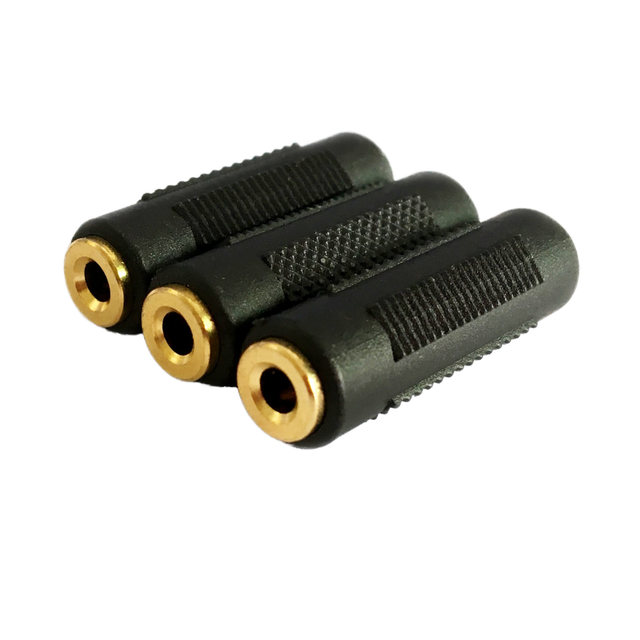 Posdou Laptop Brand New 3.5mm Stereo Jack to 3.5mm Stereo Jack Female to Female Adapter Connector Gold Plated (3 Pack)