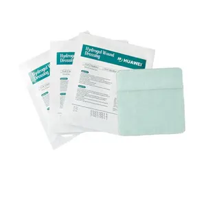 Hydrogel Pads 4"x4" 5 Pack Cooling Gel Patch For Wound Care Burn Healing Wound Dresing