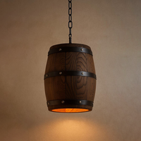 Lampe suspendue rustique en bois, style moderne américain, vintage, pour bar, cave à vin, café, luminaire décoratif