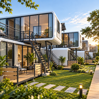 Magnifique maison préfabriquée modulaire de 20, 30 ou 40 pieds, luxueuse et complète, type cabane conteneur, avec 1 salle de bain et 1 chambre.