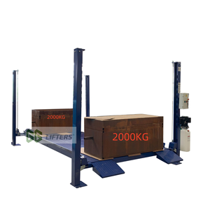 Système de stationnement vertical extérieur à double niveau avec équipement de réparation de véhicules, élévateur de stockage de voitures à quatre poteaux à entraînement hydraulique de 5000 kg - Product Image 4