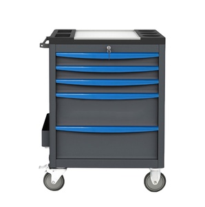 Blue and Black Rolling Tool Cabinet Chest Multi Drawers and Removable Metal Garage Tool Storage Cabinet
