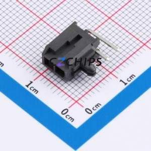 WAFER-MX3.0-02PWZ Wire-to-Board Pin Header Bent Lead Through Hole,P=3mm Connector 2x1P 3mm Right Angle Insert Micro-Fit (MX 3.0) - Product Image 1