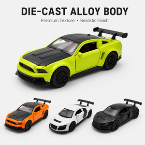<span class=keywords><strong>Prix</strong></span> d'usine : Voiture de sport miniature en métal moulé sous pression 1:36, modèles R8 et Mustang, avec <span class=keywords><strong>portes</strong></span> ouvrantes, pour garçons, vente en gros - Product Image 2
