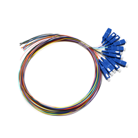Cordon de brassage à fibres optiques LSZH à faible teneur en PC UPC APC, 12 cœurs, SC FC LC ST SM MM, avec pigtail