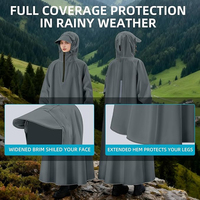 Imperméable intégral coupe-vent avec capuche et manches pour scooter, moto et randonnée, épaissi
