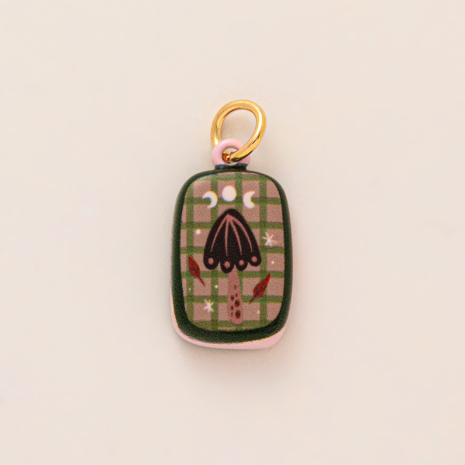 Étiquette carrée champignon-impression recto-verso