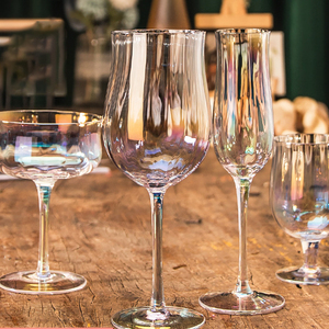 Coupe en cristal Golden Edge Coupe à <span class=keywords><strong>vin</strong></span> de fruits Coupe en <span class=keywords><strong>verre</strong></span> à pied haut <span class=keywords><strong>Verre</strong></span> à <span class=keywords><strong>vin</strong></span> rouge Champagne - Product Image 6
