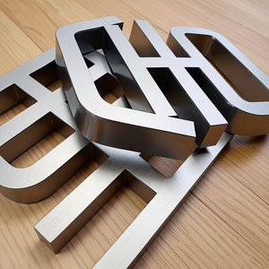 Lettres plates personnalisées en acier inoxydable multi-tailles, <span class=keywords><strong>alphabet</strong></span> métallique <span class=keywords><strong>universel</strong></span> pour enseignes de magasins commerciaux, devantures de commerces, mariages, résistantes à l'eau - Product Image 4