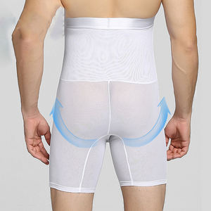 Calzoncillos bóxer con <span class=keywords><strong>control</strong></span> <span class=keywords><strong>de</strong></span> barriga para <span class=keywords><strong>hombre</strong></span>, ropa interior <span class=keywords><strong>de</strong></span> compresión <span class=keywords><strong>de</strong></span> cintura alta, ropa moldeadora adelgazante anti-rizado - Product Image 2