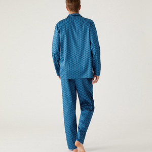 2023 nuovo stile pigiami da <span class=keywords><strong>uomo</strong></span> a figura intera davanti aperto da casa da <span class=keywords><strong>uomo</strong></span> in puro <span class=keywords><strong>cotone</strong></span> - Product Image 2