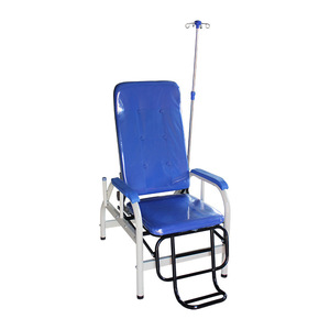 Fauteuil d'infusion Jiasen bleu pour une personne, inclinable, pour clinique, avec accoudoirs - Product Image 1
