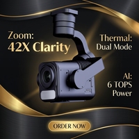 Caméra stabilisée IA H50T à 5 capteurs avec zoom 42x, imagerie thermique et télémètre laser 2000m – 21 ans de R&D sur les drones