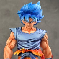 Kirin Super Blue Goku DBZ Figurine d'action anime en PVC lumineuse à double tête, modèle à assembler