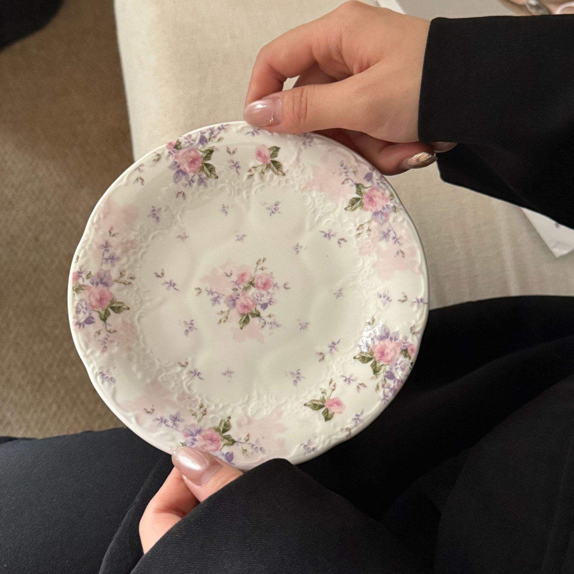 Pink rose disc, 6 inches, 15.5*2