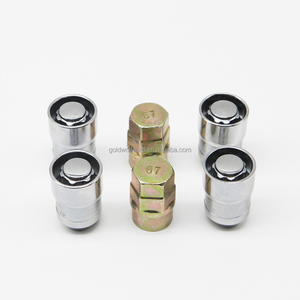 4pcs Chrome 14x1.5 nón ghế chống trộm bánh xe khóa Lug <span class=keywords><strong>Nut</strong></span> thiết lập với hai chìa khóa - Product Image 5