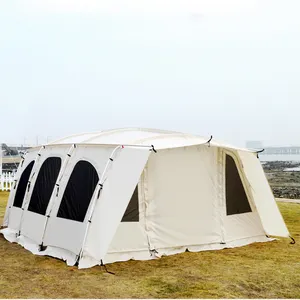 Moqi barraca de acampamento para 14 pessoas, 4 quartos, caminhadas, camping, abrigo da família, tubo de túnel, grande