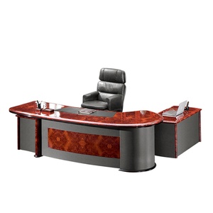 Ensemble de bureau moderne en bois massif de haute qualité, convertible et extensible, avec revêtement en cuir - Product Image 3