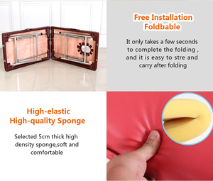 Mặt Điều Trị Nhôm Trọng Lượng Nhẹ Xách Tay 2 Có Thể Gập Lại Red Spa Massage Bảng/Giường - Product Image 4