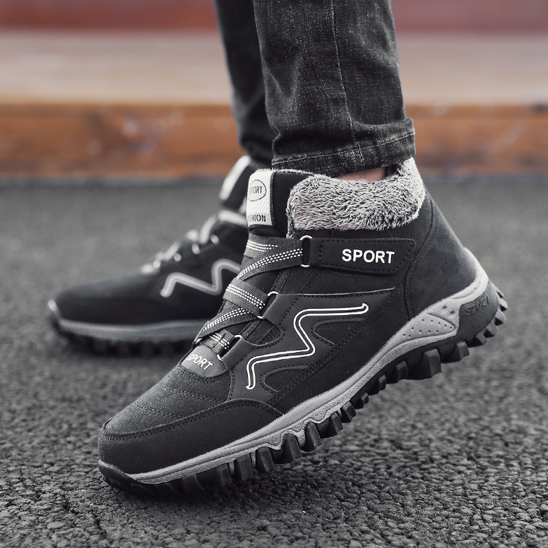 Мужские водонепроницаемые походные снегоступы для альпинизма или треккинга, Классические мужские ботильоны с меховой подкладкой для прогулок