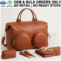 Sac à langer multifonctionnel personnalisé OEM avec poches isothermes, sangles de poussette, sac de voyage pour maman et papa