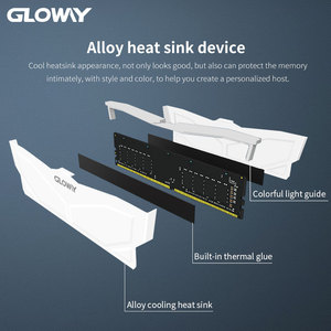 Gloway Ram RGB 16GB (8 gx2) kit <span class=keywords><strong>DDR4</strong></span> 3200 (PC4-25600) memoria Desktop 16GB Ram <span class=keywords><strong>LED</strong></span> 3200mhz per computer da gioco per pc - Product Image 5