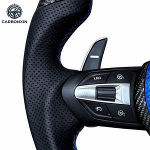 Volant décoré bleu en stock, compatible avec BMW Série F 1 3 5 7 X5 F15 E70 F16 E71 E60 E90 F20 F10 F30 F32 F36 - Product Image 6