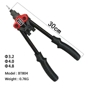 BT802 804 807 Double handle manual riveter hand riveting tool for pop rivets