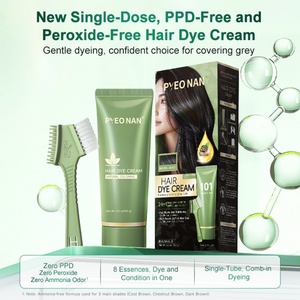 Tinte Vegano Herbal para el Cabello al por Mayor, Sin PPD ni Amoníaco, 100% Cobertura de Canas, Color Vibrante, Fórmula Anti-Goteo, Fácil de Usar - Product Image 3